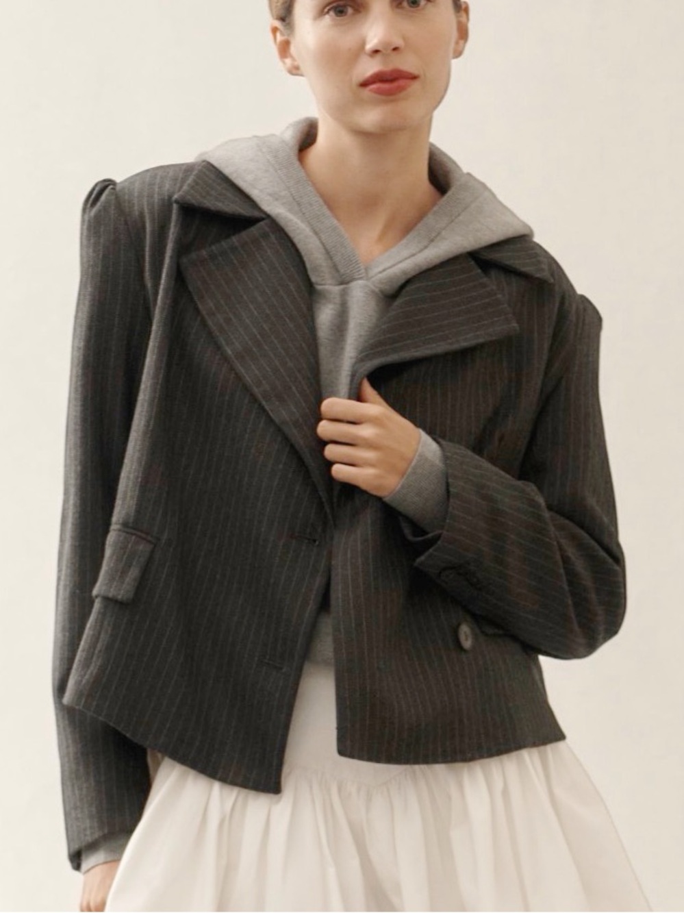 Anthropologie Maeve 80s Short Boxy Blazer Jacket Medium NWT